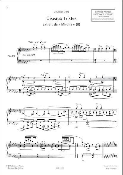Oiseaux Tristes Piano (Miroirs N 2)